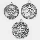 5pcs OM/AUM Symbol Yoga Charms Pendants for Jewelry Making