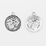 5pcs OM/AUM Symbol Yoga Charms Pendants for Jewelry Making