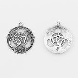 5pcs OM/AUM Symbol Yoga Charms Pendants for Jewelry Making