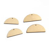 20pcs Raw Brass Semicircle Stamping Blank Pendant For Earrings