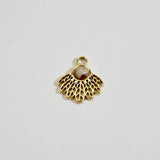 Feather Charms with Natural Stone for DIY Bracelets - Golden Plating