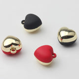 3D Heart Spray Paint Charms Double-sided Pendant 6pcs/lot DIY Earrings Making