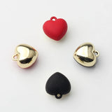 3D Heart Spray Paint Charms Double-sided Pendant 6pcs/lot DIY Earrings Making
