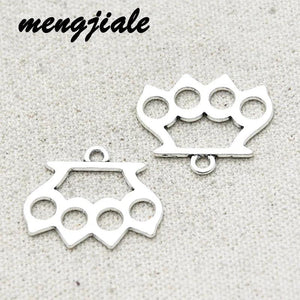 15pcs Brass Knuckles Charms for DIY Jewelry Making