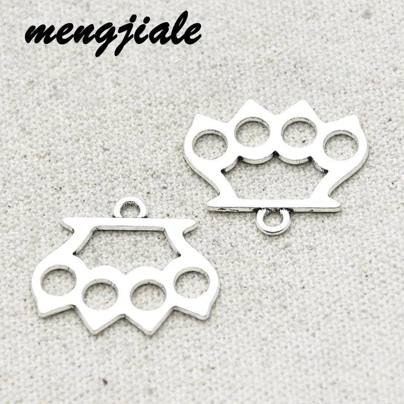 15pcs Brass Knuckles Charms for DIY Jewelry Making