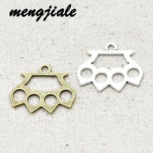 15pcs Brass Knuckles Charms for DIY Jewelry Making