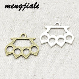 15pcs Brass Knuckles Charms for DIY Jewelry Making