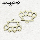 15pcs Brass Knuckles Charms for DIY Jewelry Making