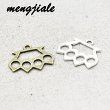 15pcs Brass Knuckles Charms for DIY Jewelry Making