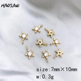 7*10MM 4Pcs/Lot Rhinestone DIY Earring Charms - Exquisite Jewelry Findings
