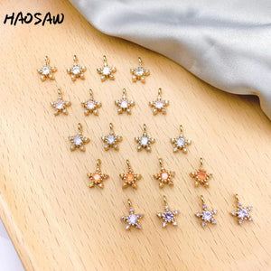 7*10MM 4Pcs/Lot Rhinestone DIY Earring Charms - Exquisite Jewelry Findings