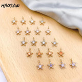 7*10MM 4Pcs/Lot Rhinestone DIY Earring Charms - Exquisite Jewelry Findings