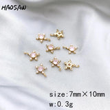7*10MM 4Pcs/Lot Rhinestone DIY Earring Charms - Exquisite Jewelry Findings