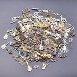 30/50Pcs Random Charms Music Instrument Pendant DIY Tibetan Jewelry