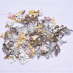 30PCS/Lot Bulk Squid Alloy Pendant Charm for DIY Jewelry Making