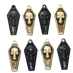 10Pcs Enamel Crosses Skull Charms for Jewelry Making Earrings Necklace