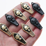 10Pcs Enamel Crosses Skull Charms for Jewelry Making Earrings Necklace