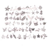 60PCS Vintage Mixed Plants Animal Alloy Charms Pendant DIY Jewelry Accessories