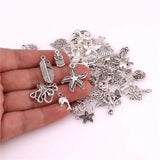 60PCS Vintage Mixed Plants Animal Alloy Charms Pendant DIY Jewelry Accessories
