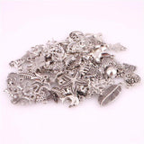 60PCS Vintage Mixed Plants Animal Alloy Charms Pendant DIY Jewelry Accessories