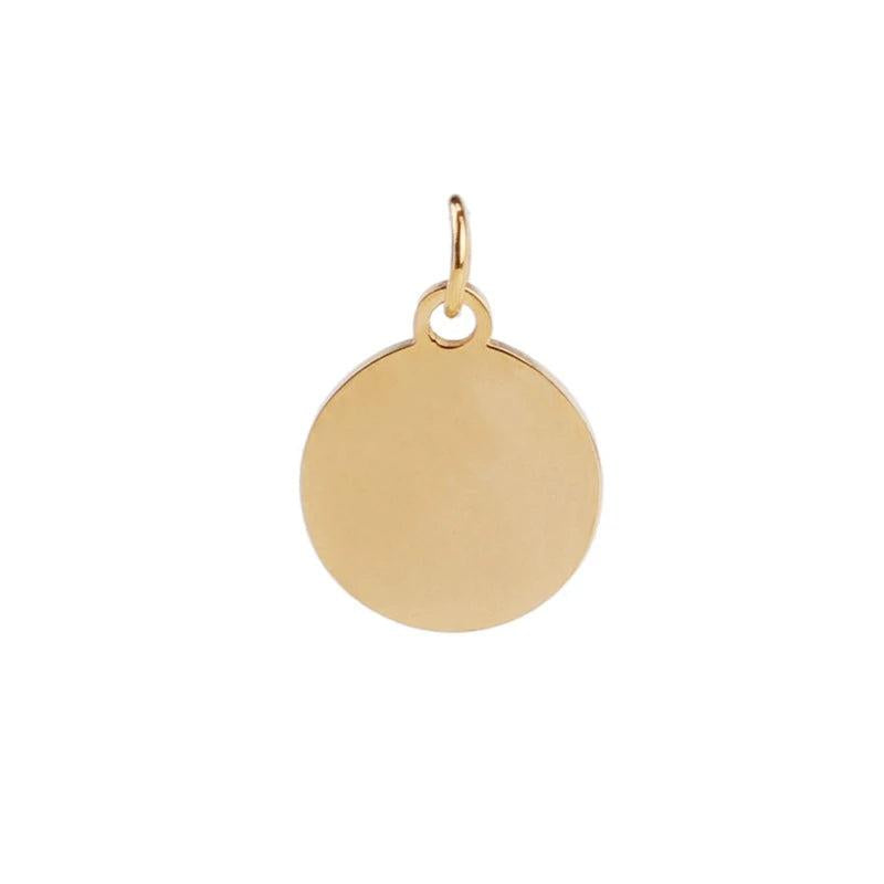 5pcs Stainless Steel Disc Tag Charm Pendants for Jewelry Making