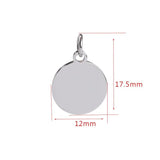 5pcs Stainless Steel Disc Tag Charm Pendants for Jewelry Making