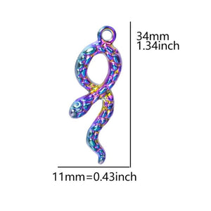15PCS Animal Snake Pendant Charm DIY Jewelry Necklace Bracelet Supplies