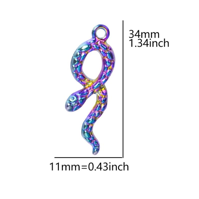 15PCS Animal Snake Pendant Charm DIY Jewelry Necklace Bracelet Supplies