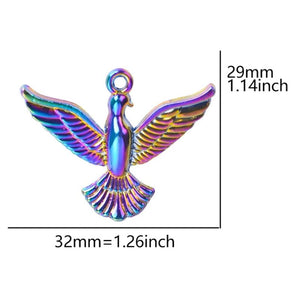 10PCS/Lot Animal Bird Pendant Charm Alloy Electroplating DIY Jewelry Supplies