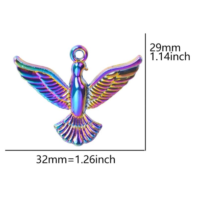 10PCS/Lot Animal Bird Pendant Charm Alloy Electroplating DIY Jewelry Supplies
