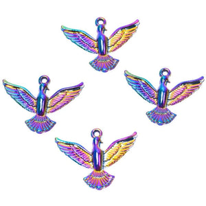 10PCS/Lot Animal Bird Pendant Charm Alloy Electroplating DIY Jewelry Supplies