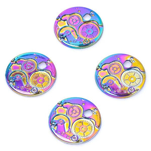 5PCS Gear Pendant Charm for DIY Jewelry Necklaces Bracelet