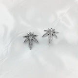 30pcs Antique Silver Small Hemp Leaf Charm DIY Jewelry Making Pendant