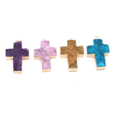 Druzy Crystal Crosses Pendants for DIY Jewelry Making