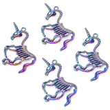 10pcs Unicorn Skull Pendant Alloy Charms for DIY Jewelry