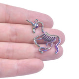 10pcs Unicorn Skull Pendant Alloy Charms for DIY Jewelry