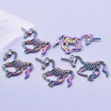 10pcs Unicorn Skull Pendant Alloy Charms for DIY Jewelry