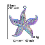 10PCS Starfish Pendant Charm for Jewelry DIY Accessories