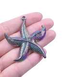 10PCS Starfish Pendant Charm for Jewelry DIY Accessories