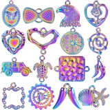 16PCS Mix Shell/Turtle/Lemon/Heart Pendant Charm Alloy Jewelry DIY