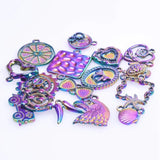 16PCS Mix Shell/Turtle/Lemon/Heart Pendant Charm Alloy Jewelry DIY