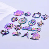 16PCS Mix Shell/Turtle/Lemon/Heart Pendant Charm Alloy Jewelry DIY