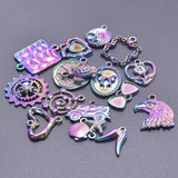 16PCS Mix Shell/Turtle/Lemon/Heart Pendant Charm Alloy Jewelry DIY