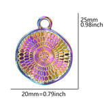 15PCS Round Plate Pendant Charm Alloy Jewelry DIY Supplies