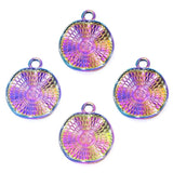 15PCS Round Plate Pendant Charm Alloy Jewelry DIY Supplies