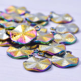 15PCS Round Plate Pendant Charm Alloy Jewelry DIY Supplies