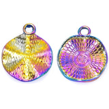 15PCS Round Plate Pendant Charm Alloy Jewelry DIY Supplies