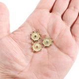 5PCS Stainless Steel Star Zircon Charms Sun Pendant Necklace Jewelry Making