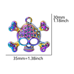 5PCS/Lot Skull Pendant Charm for Necklaces Bracelet DIY