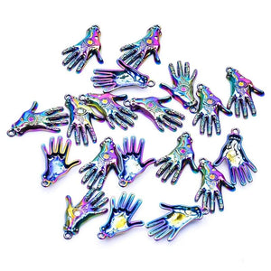 10PCS Devil's Hand Pendant Charm for Jewelry Necklaces Bracelet DIY